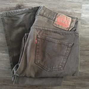 brown 501’s, size 32